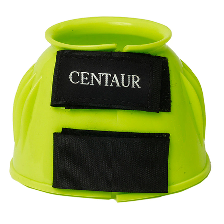 X-Large Centaur Pvc Ribbed Double Hook And Loop Bell Boots Lime Green by Hilason – Cowboy and equestrian accessories