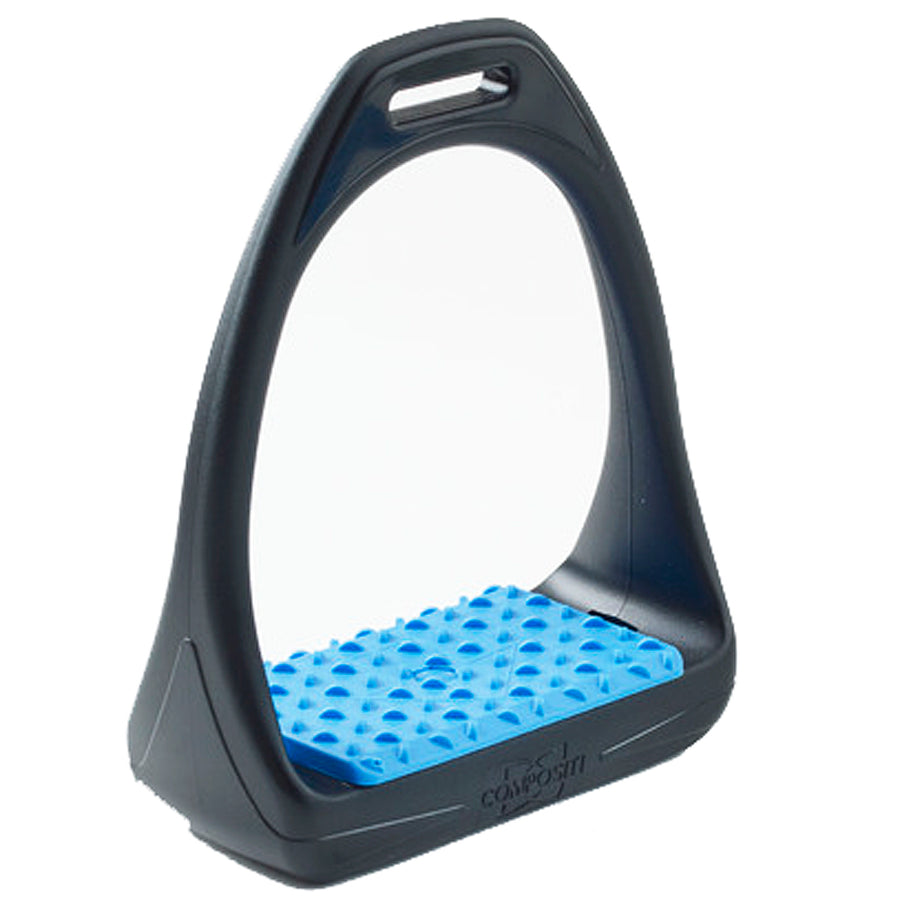 4-3/4" Compositi Reflex 3D Swivel Action Wide Track Horse Stirrups Light Blue - Uhorse