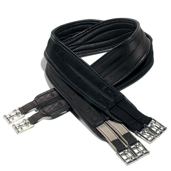 Black nylon girth with metal buckles - Uhorse