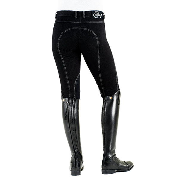 34 Regular Ovation Euro Melange Knee Patch Breech Contrast Stitching by Hilason – Cowboy and equestrian accessories
