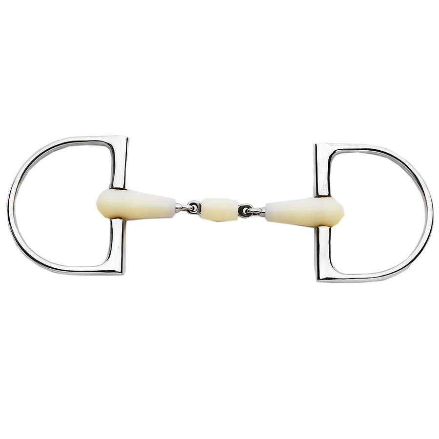 Snaffle bit with bone handles and metal rings - Uhorse