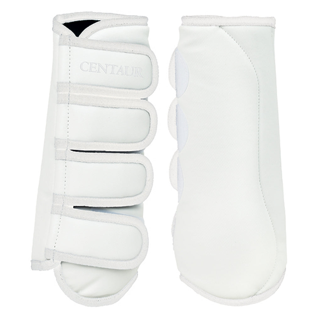 Horse Centaur Classic Dressage Rigid Protection Plates Boots- Set Of 4 White