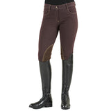 Ovation Euro Melange Knee Patch Breech Contrast Stitching Brown