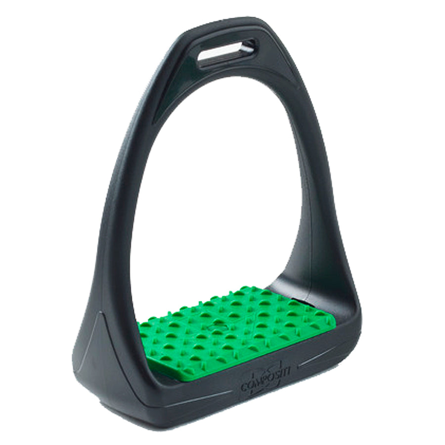 4-3/4" Compositi Reflex 3D Swivel Action Wide Track Horse Stirrups Green - Uhorse