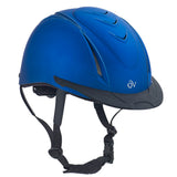 Medium Large Ovation Metallic Schooler Lightweight Helmet Blue - Uhorse