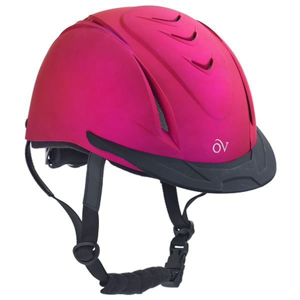 Ovation Metallic Schooler Lightweight Helmet Fuchsia by Hilason – Cowboy and equestrian accessories