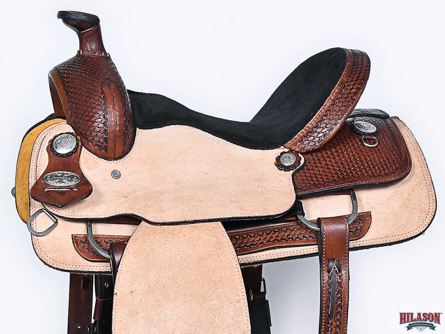 HILASON Western Horse Saddle American Leather Ranch Roping Cowboy | Hand Tooled Wade & For Horses