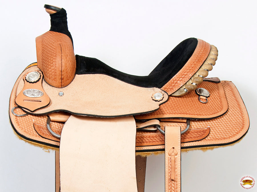 HILASON Western Horse Saddle American Leather Ranch Roping Cowboy | Hand Tooled Wade & For Horses