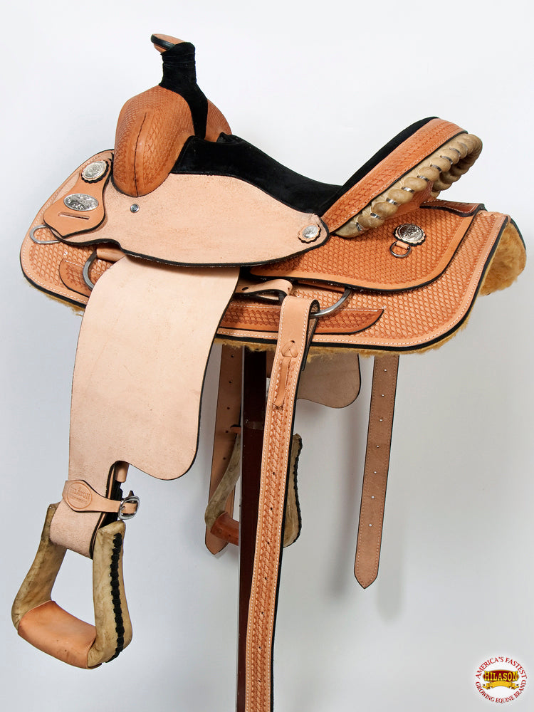 HILASON Western Horse Saddle American Leather Ranch Roping Cowboy | Hand Tooled Wade & For Horses