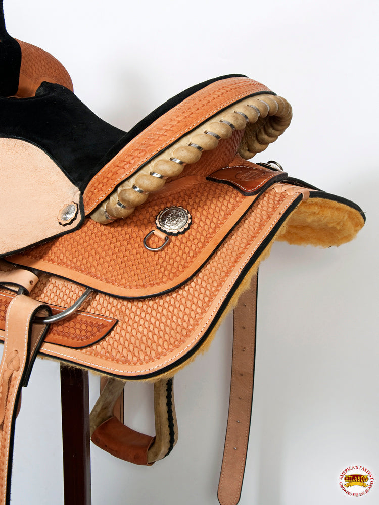 HILASON Western Horse Saddle American Leather Ranch Roping Cowboy | Hand Tooled Wade & For Horses