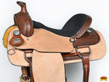 HILASON Western Horse Saddle American Leather Ranch Roping Cowboy | Hand Tooled Wade & For Horses