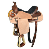 16 In W. H. Saddle American Leather Ranch Roping Cowboy Hilason – by Hilason – Cowboy and equestrian accessories