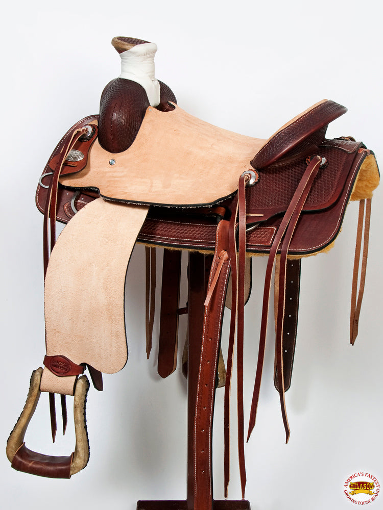 HILASON Western Horse Saddle American Leather Barrel Racing Cowboy | Hand Tooled Trail Pleasure