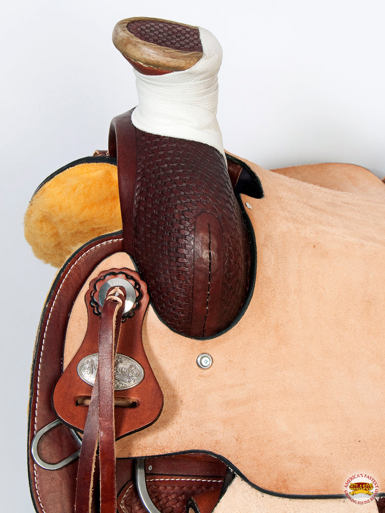 HILASON Western Horse Saddle American Leather Barrel Racing Cowboy | Hand Tooled Trail Pleasure