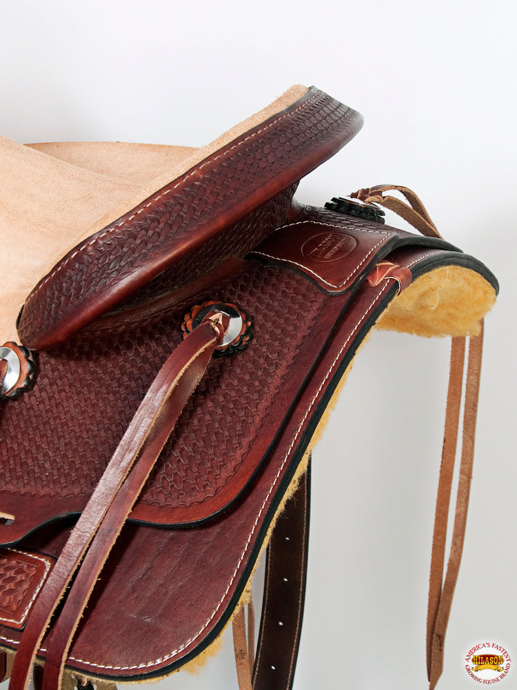 HILASON Western Horse Saddle American Leather Barrel Racing Cowboy | Hand Tooled Trail Pleasure