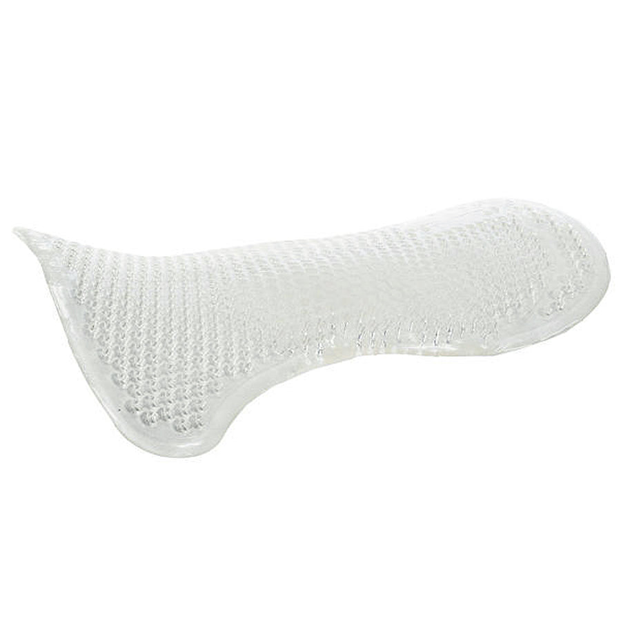 Horze Middle Horse Riser Pad Antislip Clear Gel Shock Absorbing Cushion White - Uhorse