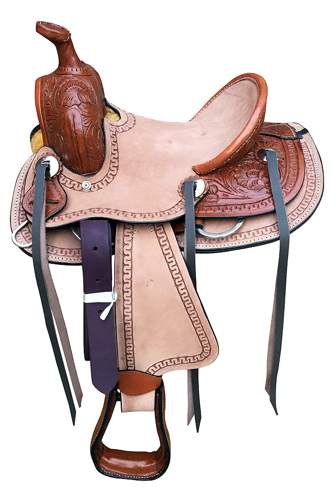 13 In Western Horse Saddle Ranch Trail Youth Child Pleasure Leather Hilason
