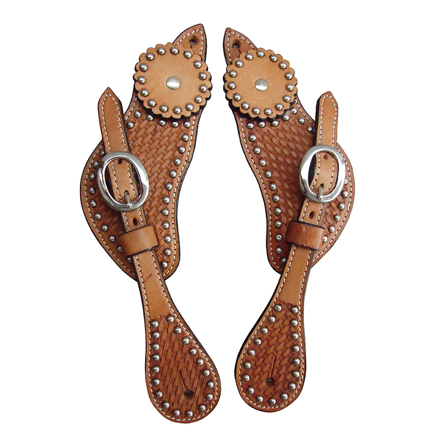 Hilason Western Show Tack Hand Tool Leather Horse Spur Straps Light Oil