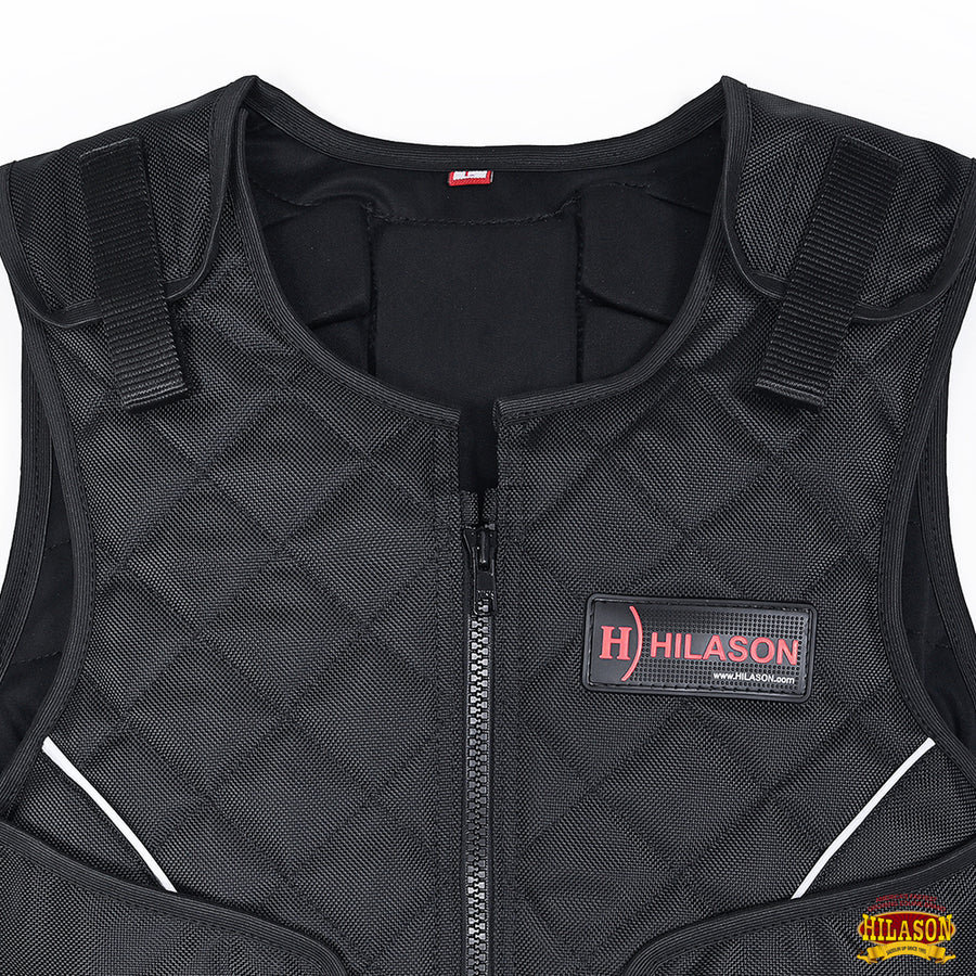 HILASON Bull Riding Vest Black Pro Rodeo Cordura | Unisex Protective