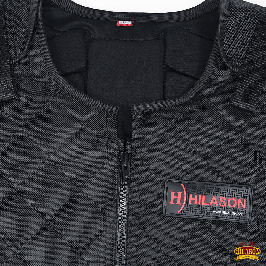 HILASON Bull Riding Vest Black Pro Rodeo Cordura | Unisex Protective