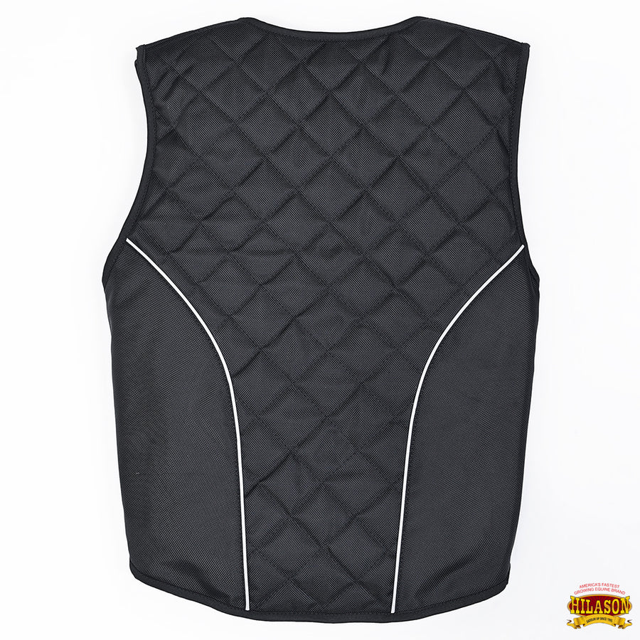 HILASON Bull Riding Vest Black Pro Rodeo Cordura | Unisex Protective