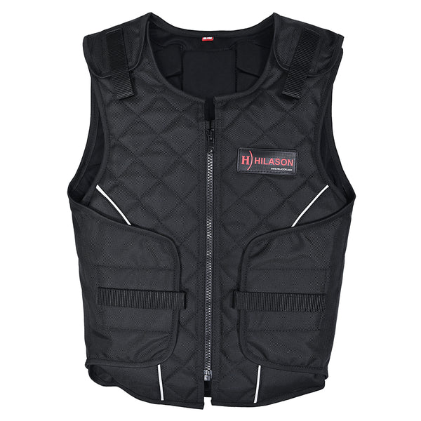 Bull Riding Vest Hilason Black Bull Pro Rodeo Cordura Large - Uhorse