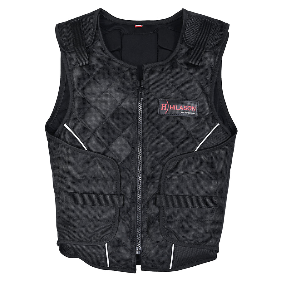 Bull Riding Vest Hilason Black Bull Pro Rodeo Cordura Large - Uhorse
