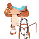 Western Kids Youth Children Miniature Pony Saddle Leather Trail Tack Comfytack