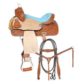 13 In W. Kids Youth Children Miniature Pony Saddle Leather Trail Tk. – by Hilason – Cowboy and equestrian accessories