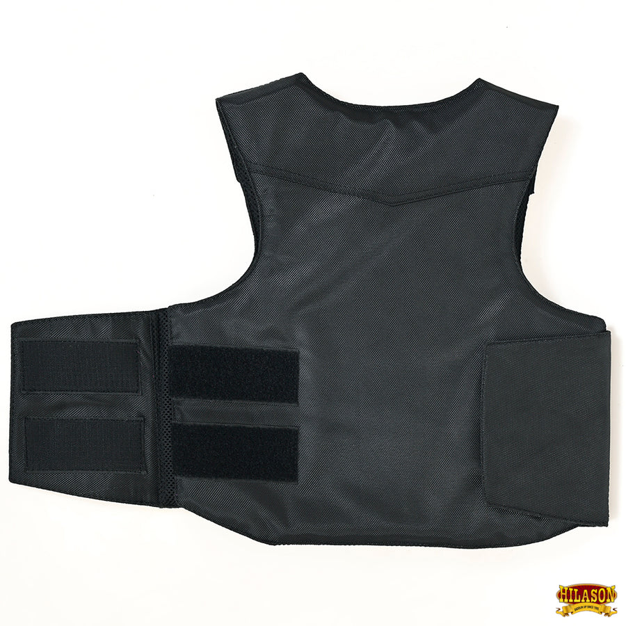 Bull Riding Vest Hilason Kids Junior Youth Black Pro Rodeo Cordura