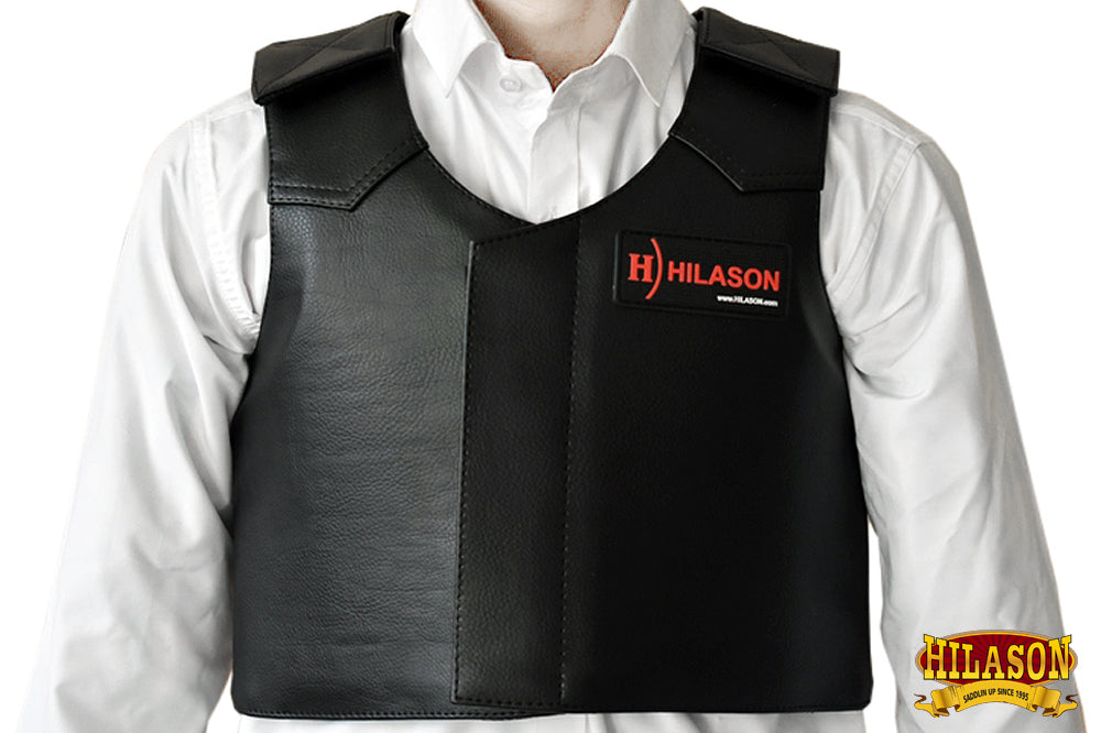 HILASON Equestrian Horse Riding Vest Safety Protective Junior Leather Rodeo | Youth Rodeo Vest | Leather Vest | Horse Riding Protective Vest | Junior Vest