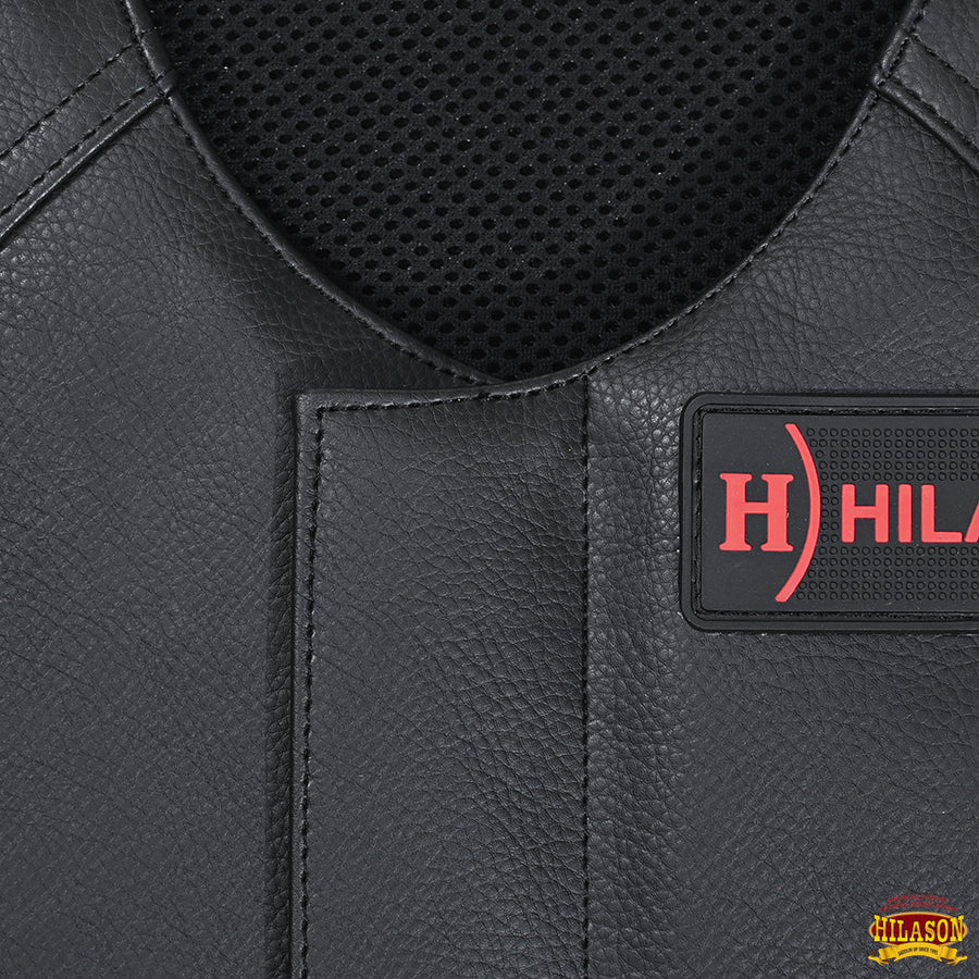 HILASON Horse Riding Vest Black Bull Pro Rodeo Cordura Large| Unisex | Protective