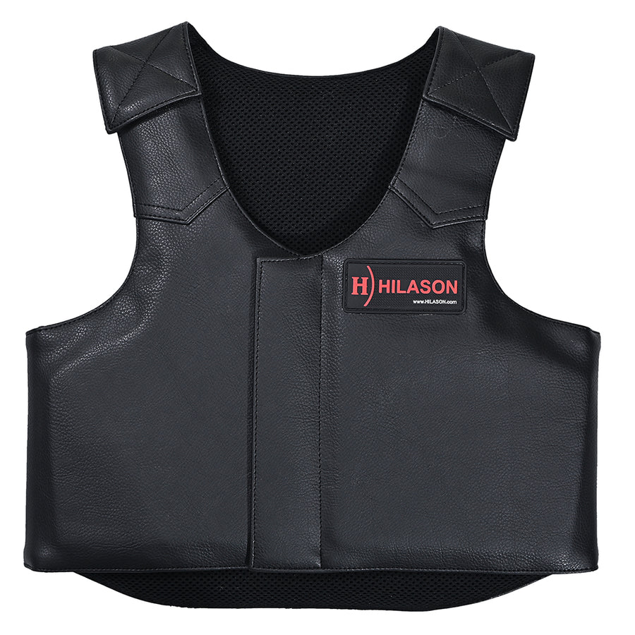 Equestrian Horse Riding Vest Safety Protective Junior Leather Rodeo - Uhorse