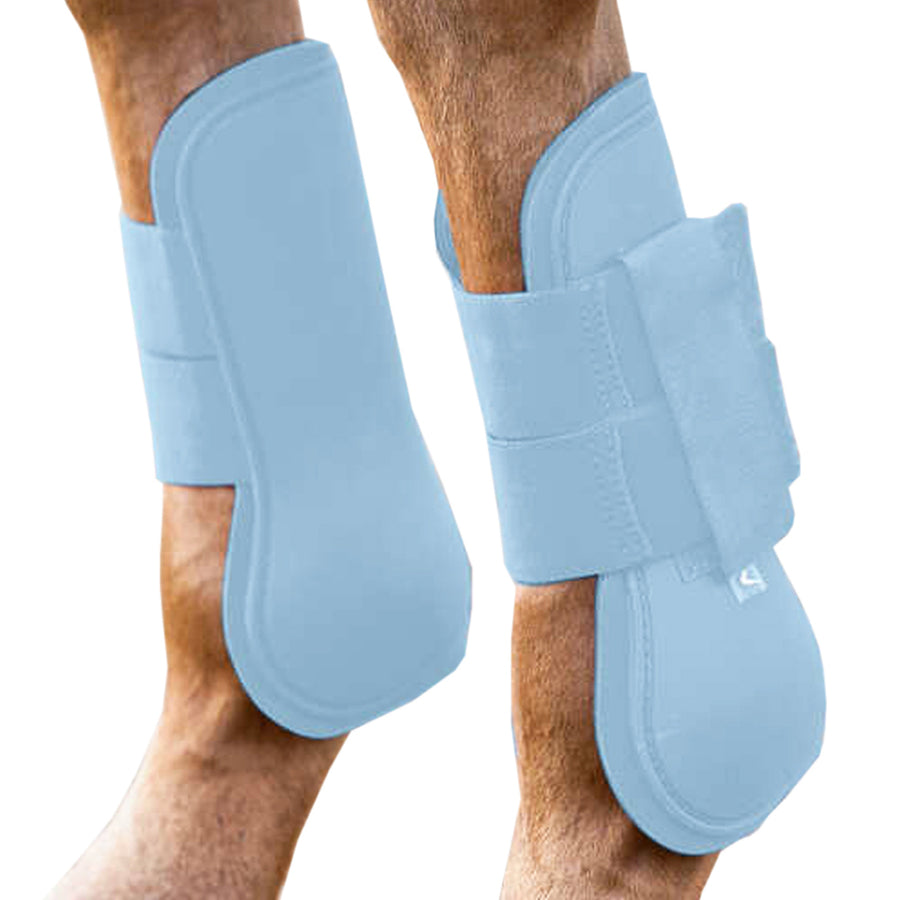 Pony Horze Hard Outer Shell Protects Neoprene Lining Tendon Boots Cashmere Blue - Uhorse