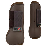 Pony Horze Hard Outer Shell Protect Neoprene Lining Tendon Boot Chocolate Brown - Uhorse