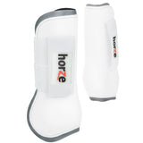 Full Horze Hard Outer Shell Protects Neoprene Lining Tendon Boots White Grey