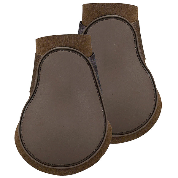 Pony Horze Hard Outer Shell Protect Neoprene Lining Fetlock Boot Chocolate Brown - Uhorse