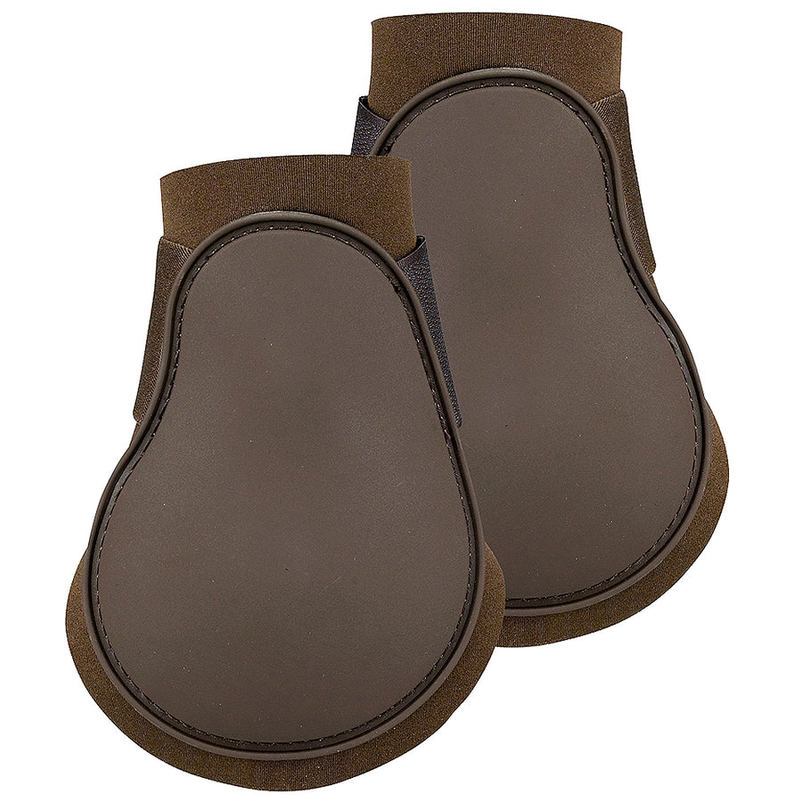 Full size Choco Brown Horze Neoprene Fetlock Boots Hind Leg Protection Horse Pair - Uhorse
