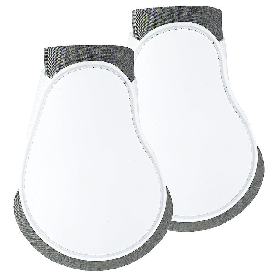 Cob Horze Hard Outer Shell Protect Neoprene Lining Fetlock Boot White Grey - Uhorse