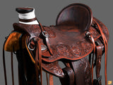 Western Horse Wade Saddle American Leather Ranch Roping Dark Brown