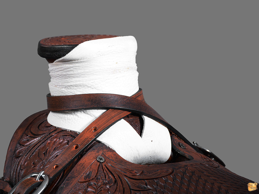 HILASON Western Horse Wade Saddle American Leather Ranch Roping Dark Brown | Hand Tooled & For Horses