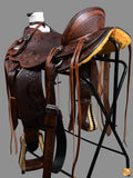 Western Horse Wade Saddle American Leather Ranch Roping Dark Brown