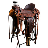 17 In Western Horse Wade Saddle American Leather Ranch Roping Dark Brown - Uhorse