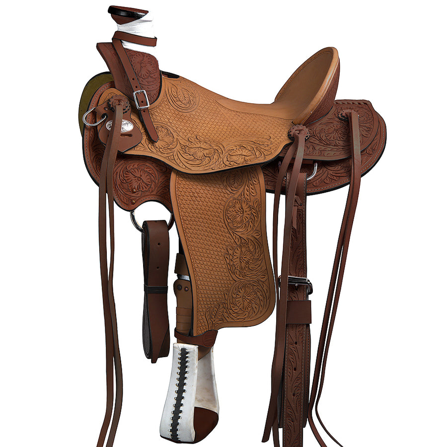 Western Horse Wade Saddle American Leather Ranch Roping Dark Brown