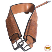 HILASON Horse Western Leather Back Rear Cinch Flank Girth | Saddle Stainless Steel |Saddle