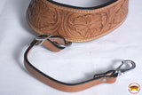 HILASON Horse Western Leather Back Rear Cinch Flank Girth | Saddle Stainless Steel |Saddle