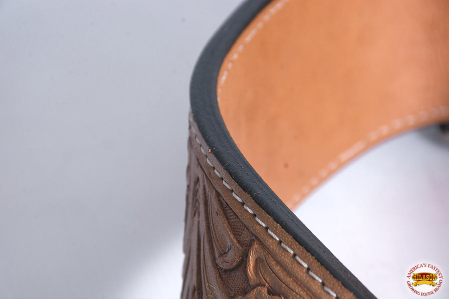 HILASON Horse Western Leather Back Rear Cinch Flank Girth | Saddle Stainless Steel |Saddle