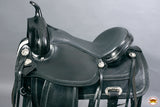 HILASON Western Horse Saddle American Leather Flex Tree Trail & Pleasure Black