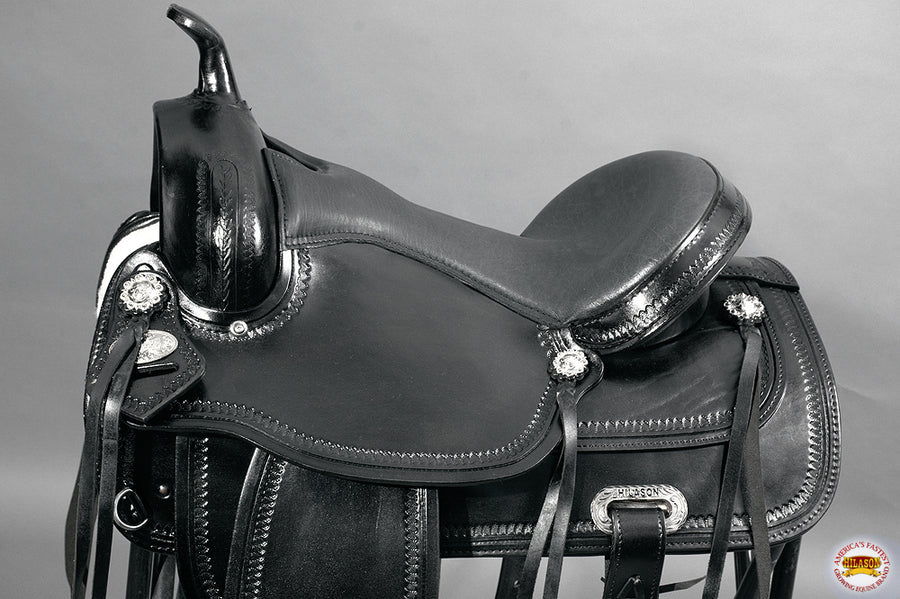 HILASON Western Horse Saddle American Leather Flex Tree Trail & Pleasure Black | for Horses