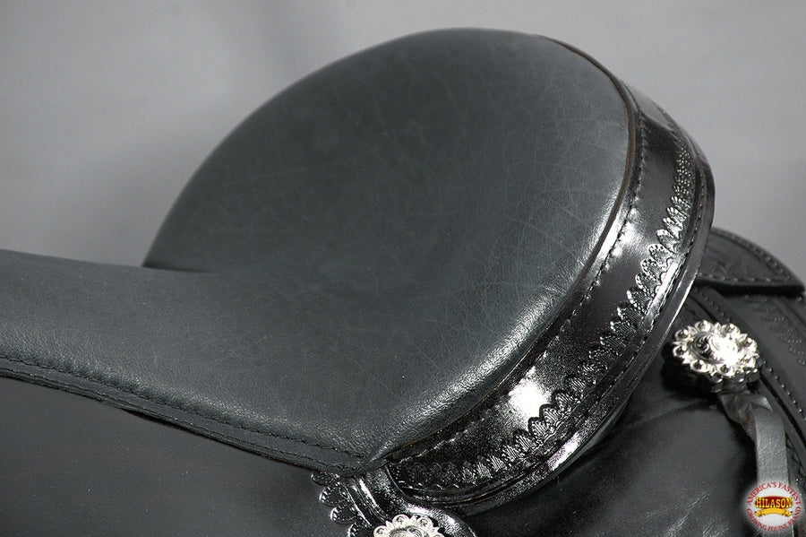 HILASON Western Horse Saddle American Leather Flex Tree Trail & Pleasure Black | for Horses